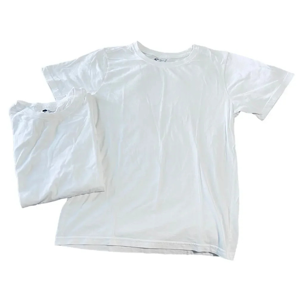 NWOT Tucker + Tate 2 White Tees Crew Neck White Size Large‎ 14/16 Under Shirt
